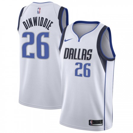 Dres Dallas Mavericks Spencer Dinwiddie 26 Nike 2022-23 Association Edition Bijela Swingman